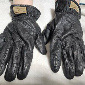 TIMBERLAND REFINED NAPPA LEATHER GLOVES, BLACK SZ XL